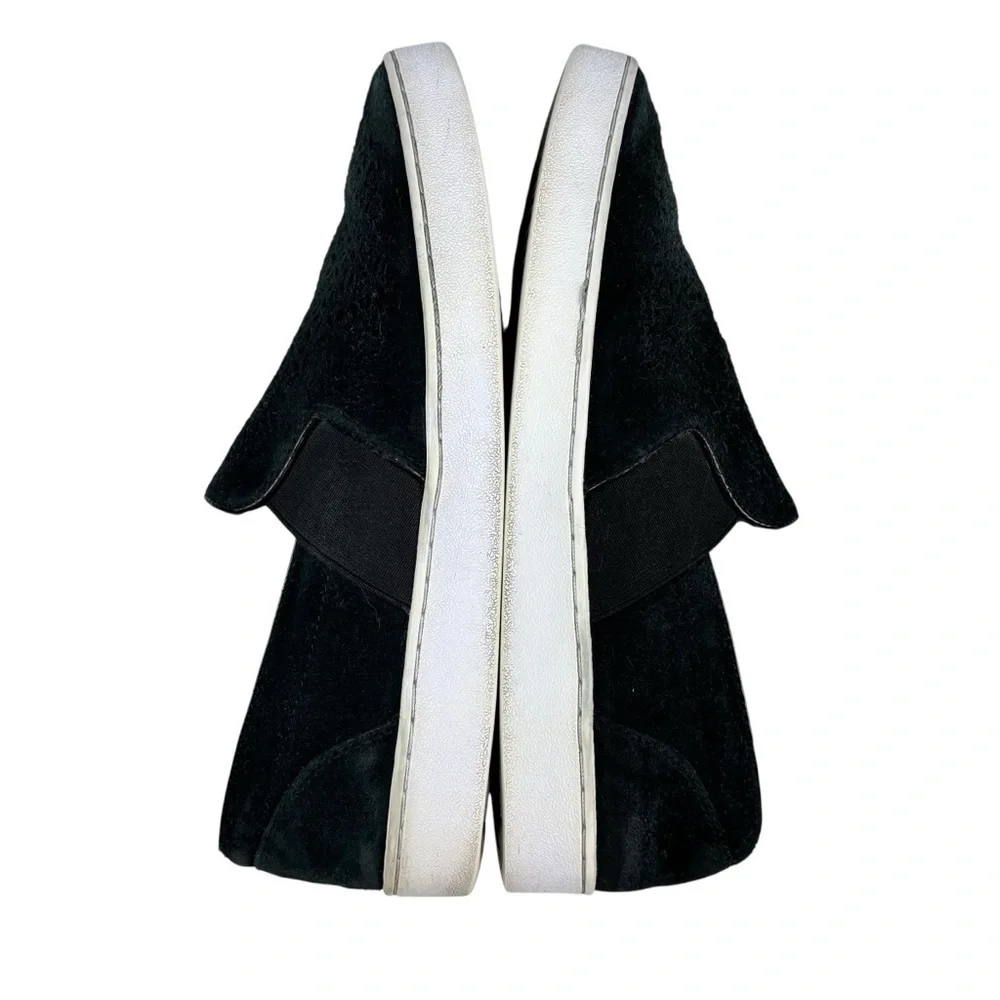 GUC Vionic Women’s Kani Black Suede Upper/Twill footbed Slip-On Flats Sz 9
